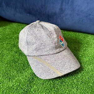 Domino Employee Golf Hat Navy Blue Dri-Fit Unstructured Adjustable Gray Cap OSFA